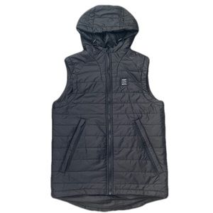 Men’s Hooded Black Puffer Jacket, L